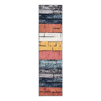 Tapis bleu / rouge Sophie