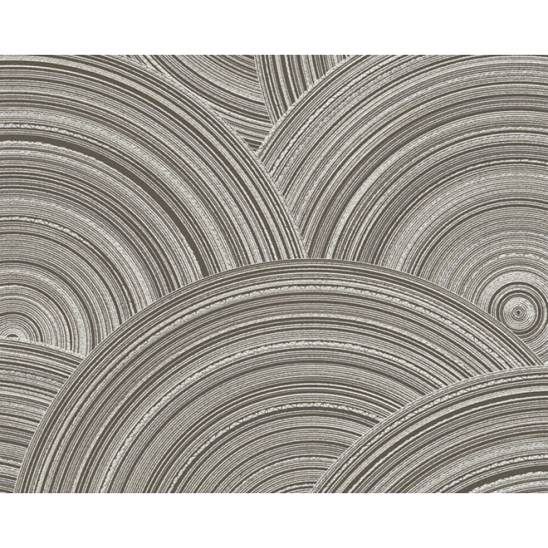 Rouleau de papier peint L 33 pi x l 21 po, Brun / crème
