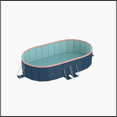 2.8M PVC Non-Inflatable Folding Pool, Summer Cooling & Bathing Pool For Outdoor Patio, Beach, Garden
