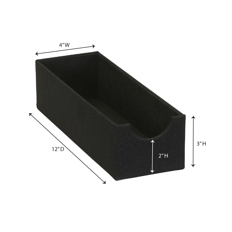 Ensemble de 2 plateaux de rangement Kinney, Lin noir