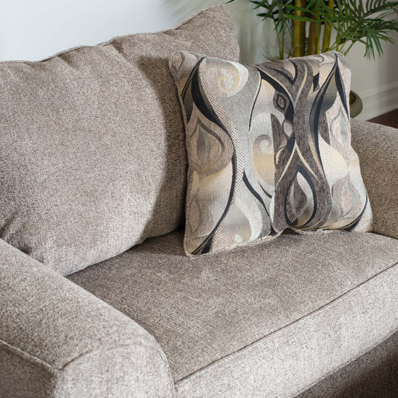 Chaise avec accoudoirs en tissu Camero, Gris
