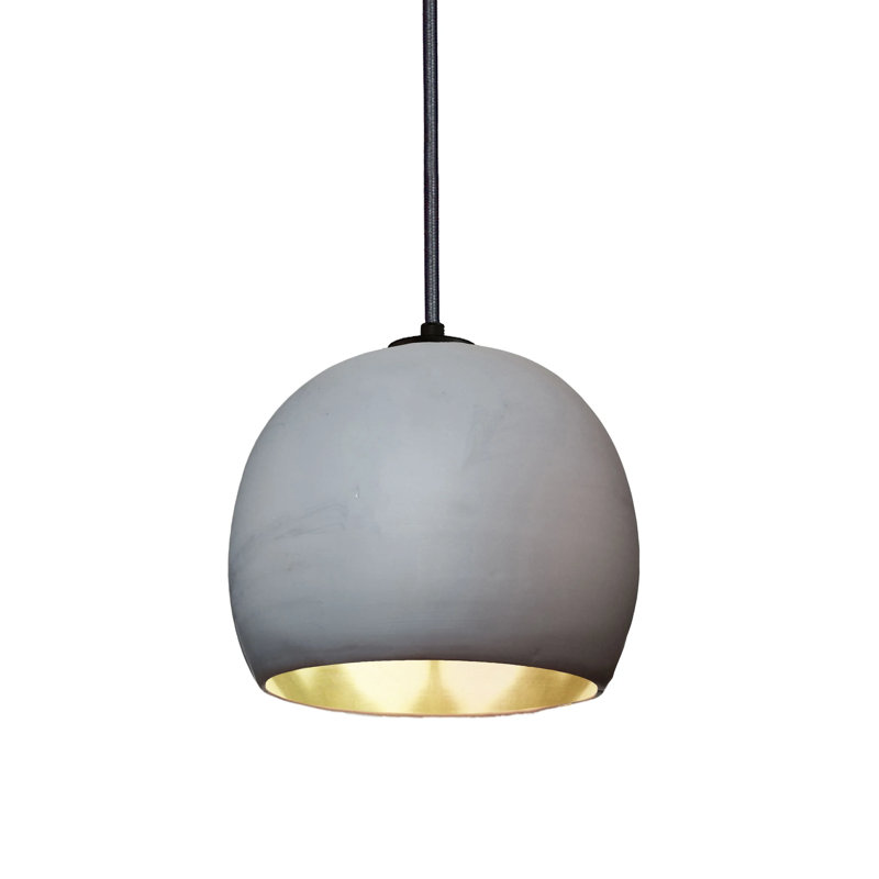 1 - Light Pendant, Black, LED, Matte Gray/Brass