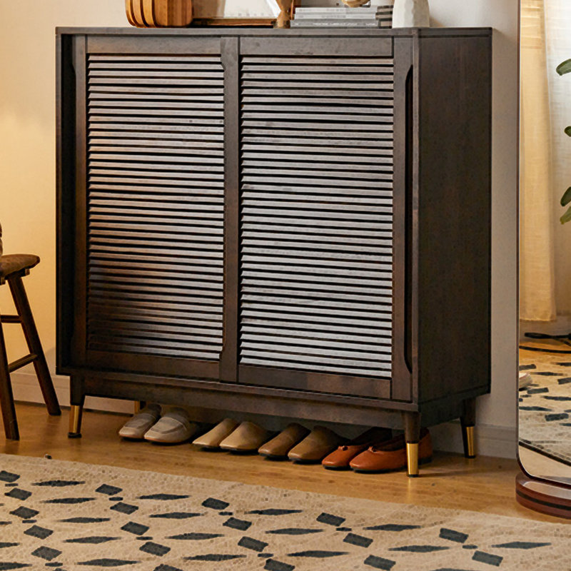Armoire de rangement pour chaussures style chinois, Brun foncé