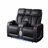 Fortuner Modern Wood Reclining Loveseat - Upholstered, Massage Function