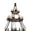 Lustre en roue de chariot à 30 lumières de style bougie Newcastle