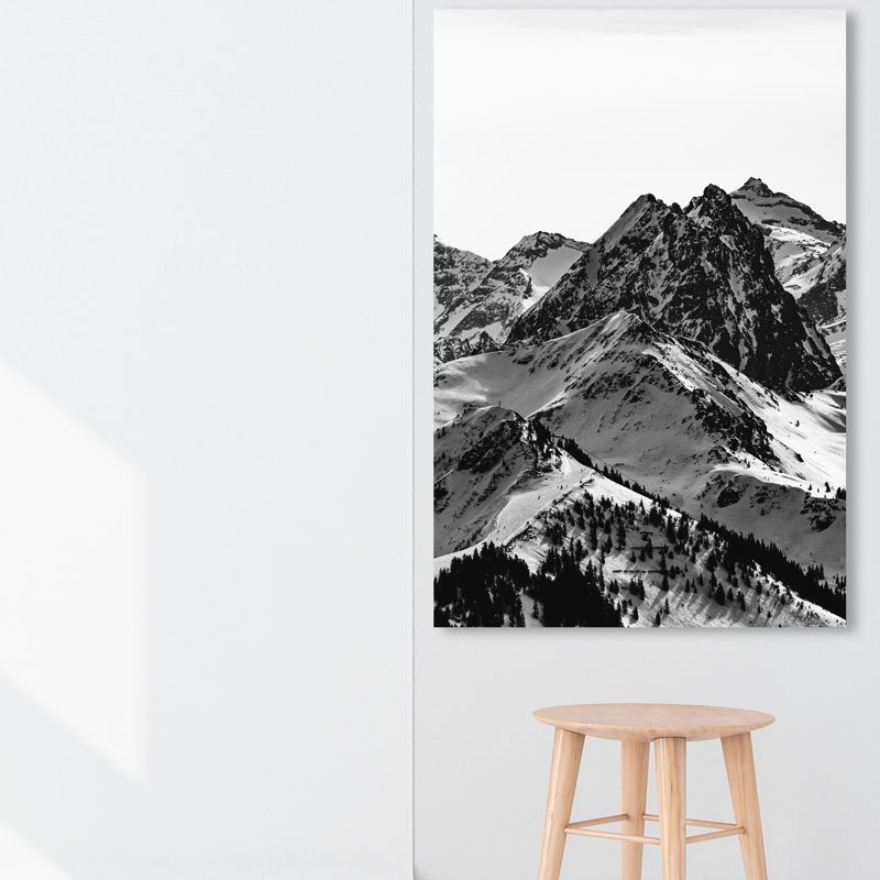 «Up The Mountain Snowy Mountains», impression sur toile, H 45 po x l 30 po, Toile tendue