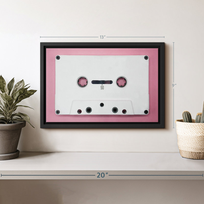 «White Cassette Tape», reproduction sur toile, H 9 po x l 13 po