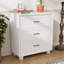 Commode 3 tiroirs H 34,4 po avec pieds en bois massif-940859337