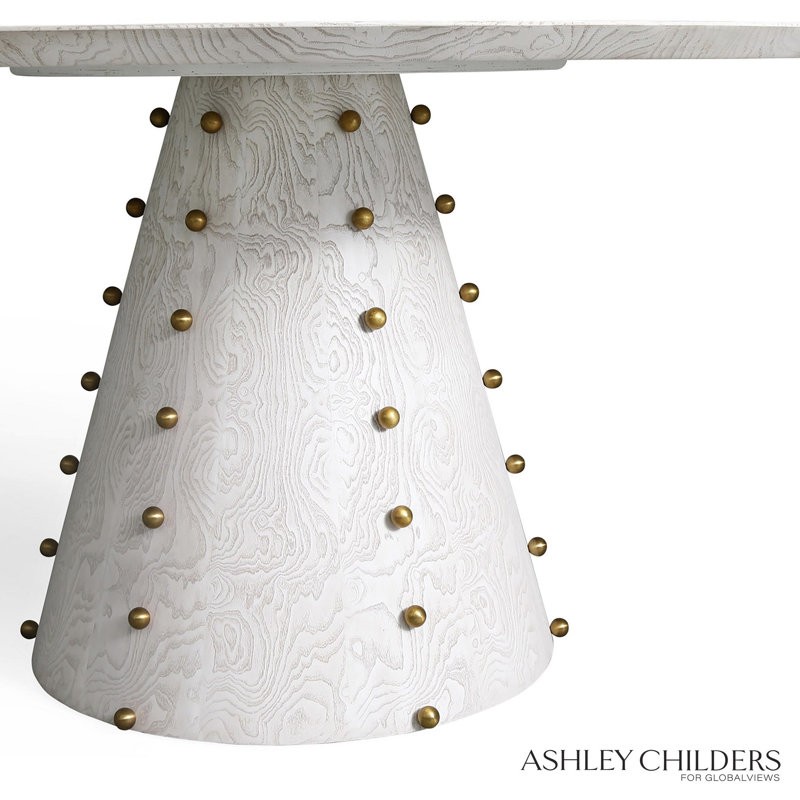 Spheres Center Table, 30"H x 60"L x 60"W, White
