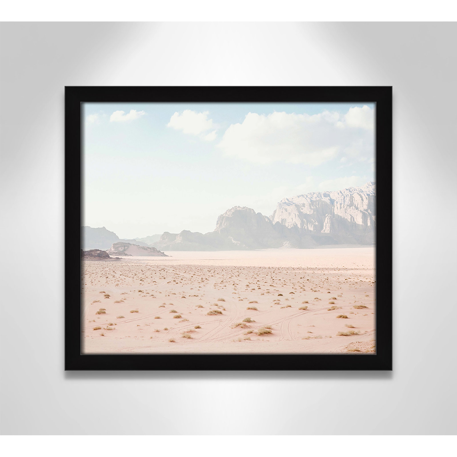 Tire Tracks "Tire Tracks" Print, 15" W x 13" H, Satin Black Framed