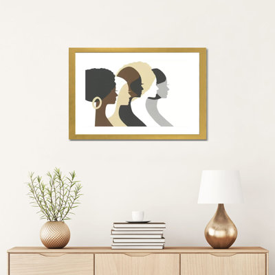 " Multicultural Women Profile " by LouLouArtStudio