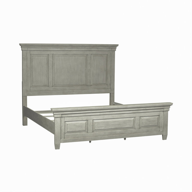 Ensemble de chambre à coucher avec lit à panneaux, commode et miroir Haylee, Très grand lit