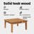 vidaXL Garden Table Brown Solid Teak wood