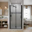 Porte de douche pivotante en verre trempé 34 po x 72 po Universal-120988544