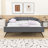 Full Size Upholstered Daybed with Twin Trundle and USB Charging