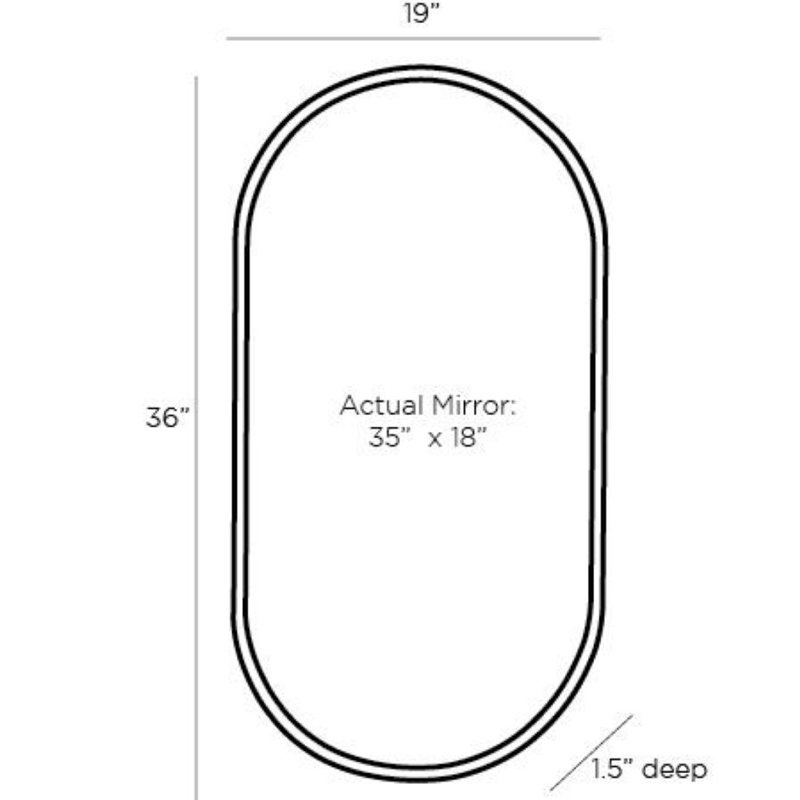 Vaquero Small Mirror, Polished Nickel