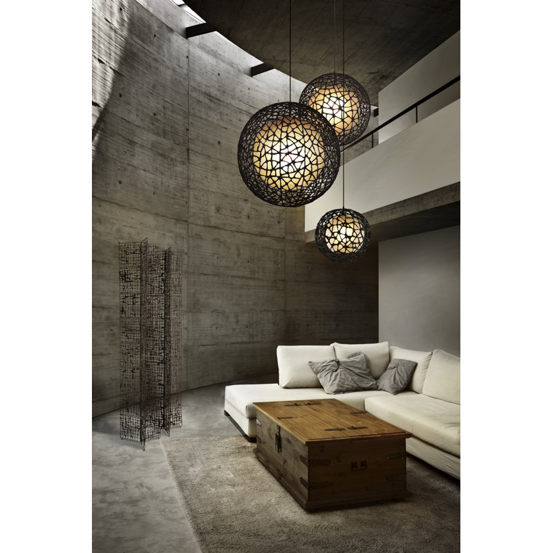 Cuc Me 1 - Light Chandelier, 25.5" H x 25.5" W x 25.5" D, Brown