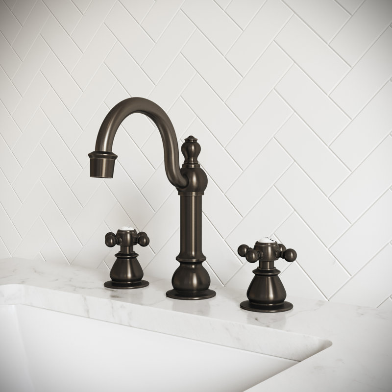 2-handle Bathroom Faucet with Drain Assembly, Oil-Rubbed Bronze, Cross