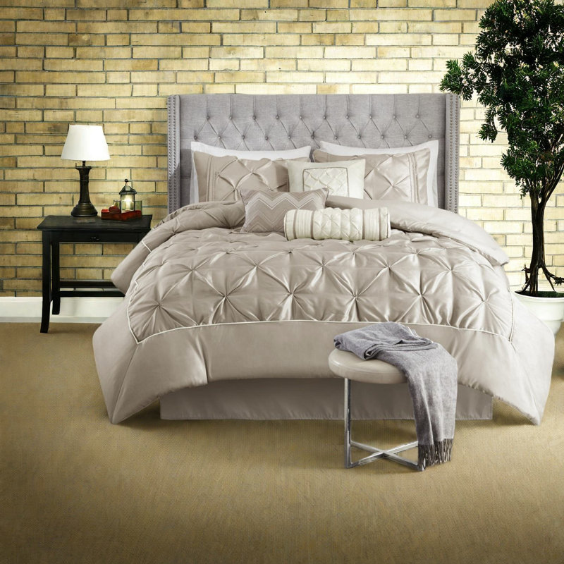 Piece Polyester Cal King Bedding Sets, Tufted Modern Home Style