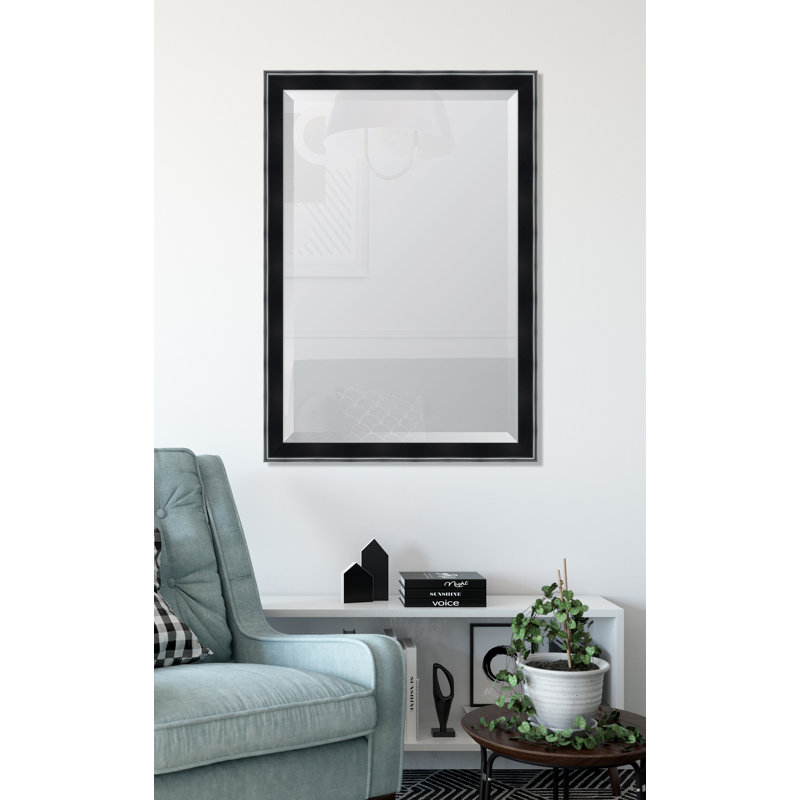 Flat Wall Mirror, Black