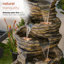 Fontaine à rocher en cuivre à 5 niveaux avec lumière Seville-3371172