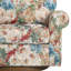 Fauteuil pivotant rembourré avec accoudoirs roulés et garniture cloutée-133953218