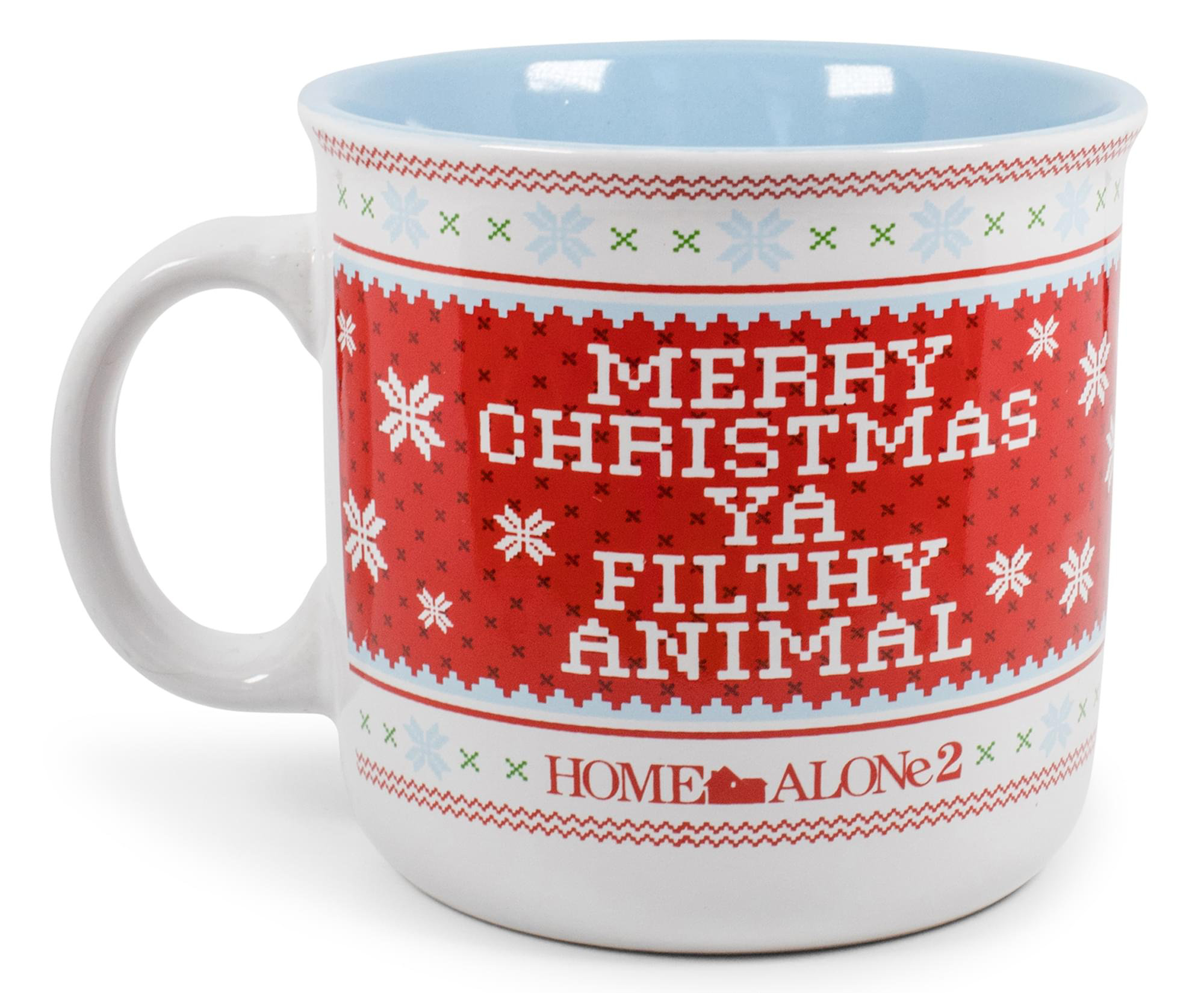 Merry Christmas Ya Filthy Animal Travel Coffee Mug – Turquoise and Tequila