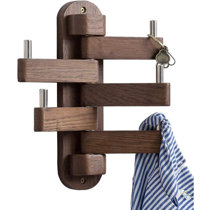  Recogwood Wall Hooks for Hanging Coat Walnut Wooden