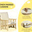 2 chaises d'extérieur: bois avec coussins, salon pour terrasse, meubles de patio beige - 2 pièces, en