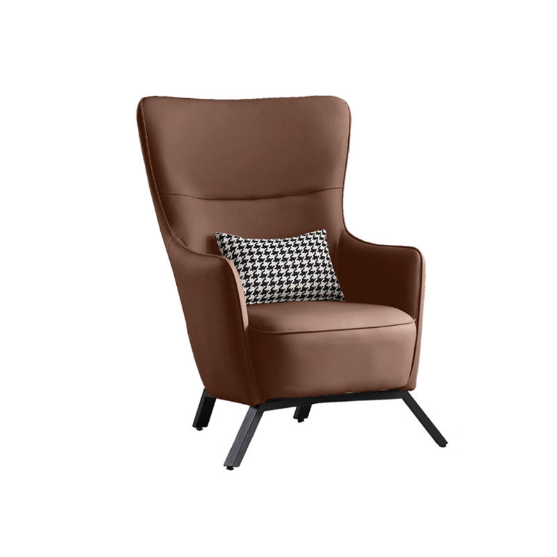 Fauteuil inclinable ergonomique avec cadre en acier au carbone, Café foncé