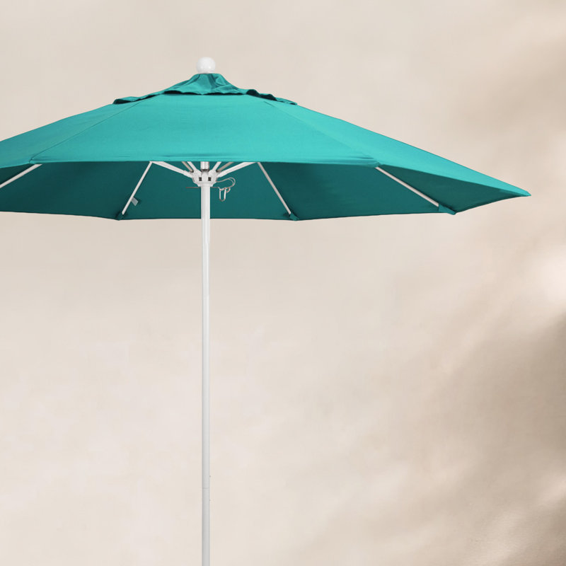 Parasol de marché 9 pi Maria, Blanc, Toile Aruba Sunbrella®