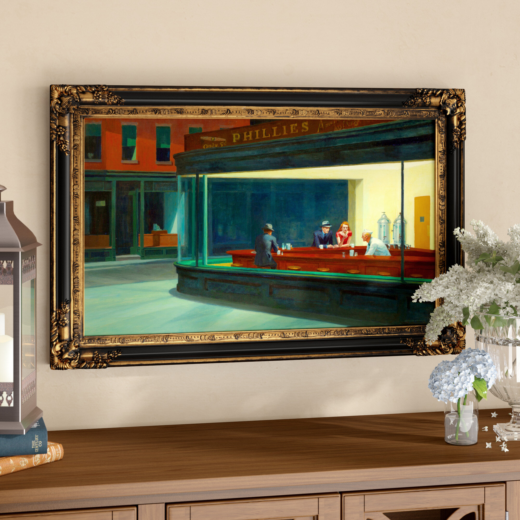 edward hopper nighthawks framed print