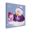 Art sur toile, "bonhommes de neige en mauve avec bougie"-31977623