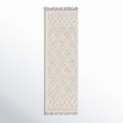 Esty Southwestern Handmade Flatweave Wool Ivory Area Rug