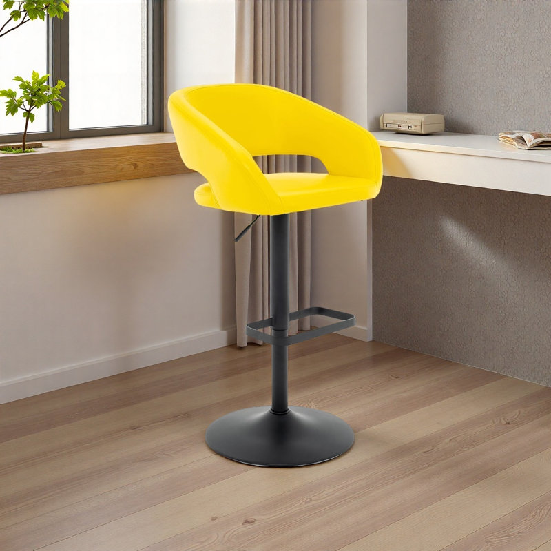 Anastacio Swivel Upholstered Adjustable Height Counter Stool with Metal Frame,Bar Stools with Footrest, Kitchen Island Chairs for Dining Room, Home Bar, Cafe