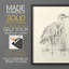 «Waterbird S Croquis», reproduction d'art encadrée - bois massif-1915965347-1915965369