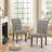 Nailhead Trim Fabric Upholstered Side Chair Wood Dining Chair (Set of 2)-1341990999