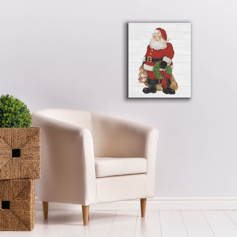  «Nostalgic Santa 1» par Ethan Harper, art mural sur toile, 20 po x 24 po