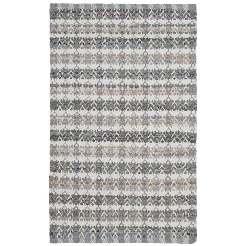 Ingleside Hand Woven Cotton Striped Rug, Rectangle 3' x 5'