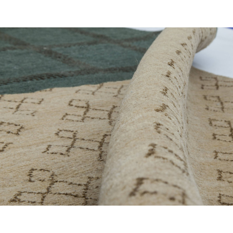 Modern One-of-a-Kind Rectangle 4'3" X 5'8" Hand Knotted Area Rug