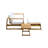 Acacia Wood Outdoor Lounge Set - Chair and Ottoman with Removable Cushions, All-Weather Outdoor Chair-1254746597
