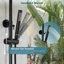 Robinet de douche noir en acier inoxydable