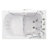 Ella Wheelchair Transfer 36"x55" Acrylic Hydro Massage w/ Independent Foot Massage Walk-In Bathtub, 2" Dual Drain