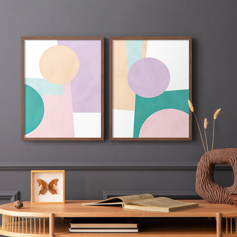 Papier Daydream I - impression encadrée de qualité supérieure - prête à être accrochée - aucun clou requis - aucun clou requis
