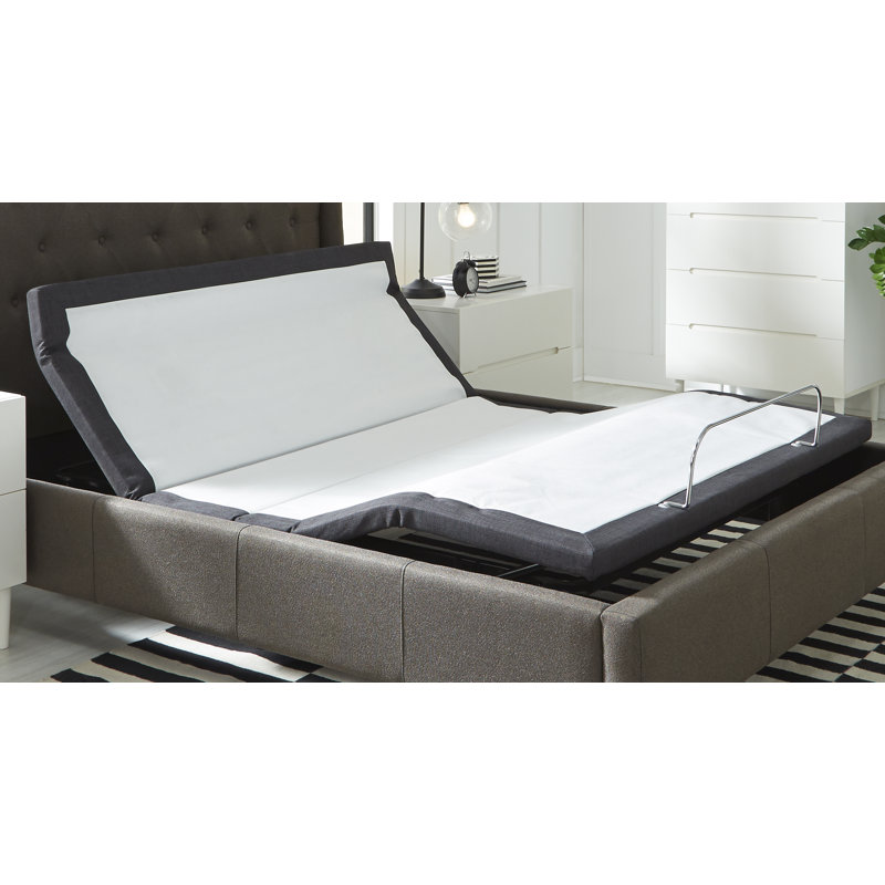Base de lit réglable Michigamme 15 pouces avec inclinaison de l'oreiller, massable, contrôle sans fil, ports de charge USB
