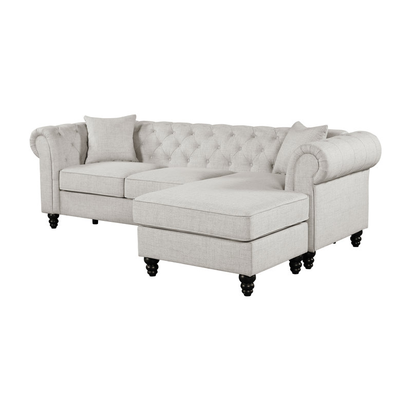Canapé modulaire 2 pièces avec chaise longue Pers Persil