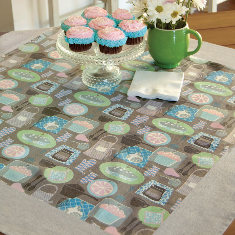 Rewind Geometric 100% Cotton Square Table Topper