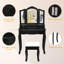 Ensemble coiffeuse avec tabouret et miroir Sindelar-617118522