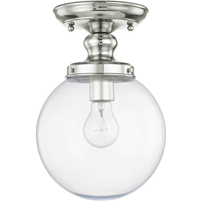 Pevely Glass Semi Flush Mount