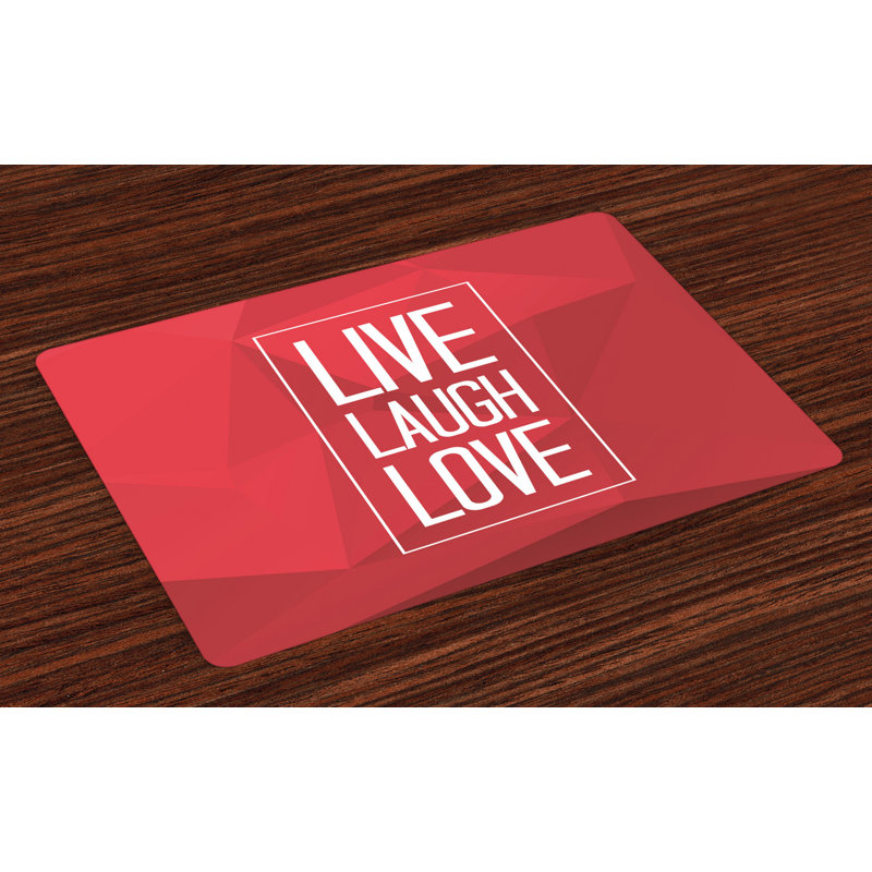 Ashtin Live Laugh Love Motivation Boost Placemat
